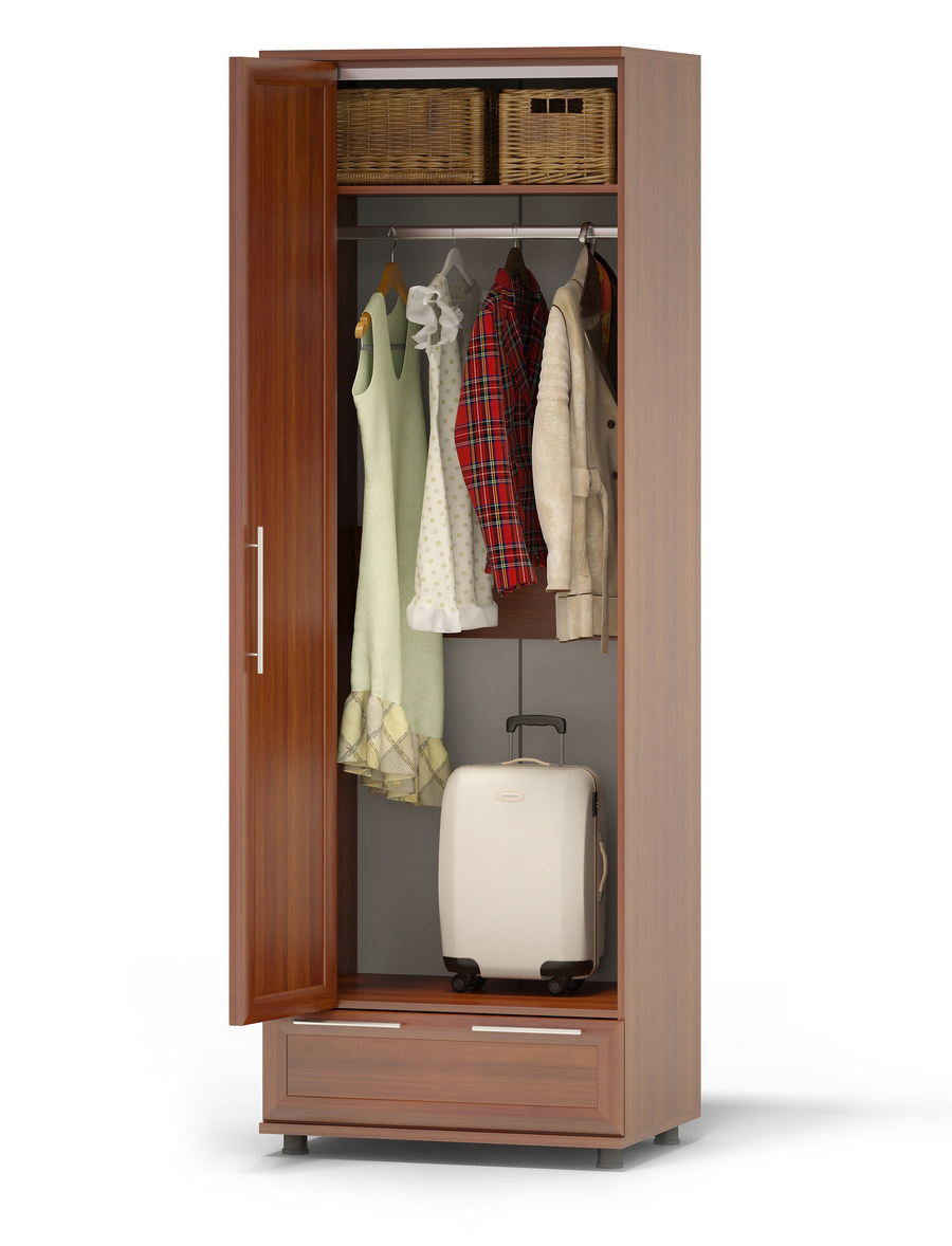 Шкаф-гармошка с одеждой