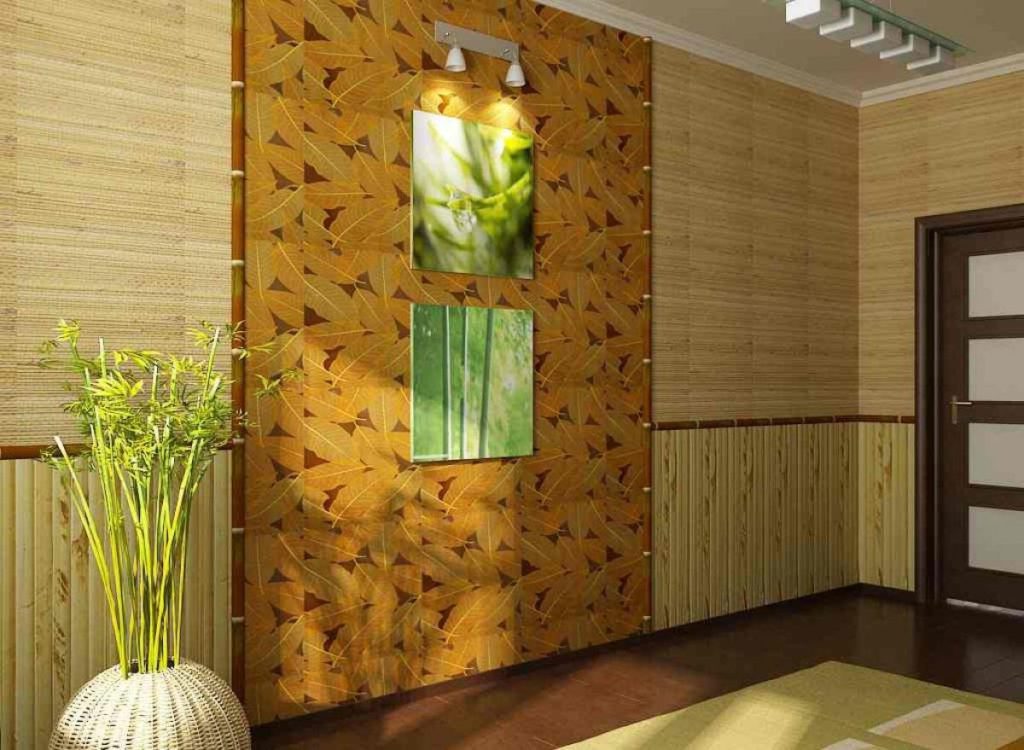 фото бамбукового полотна для стен